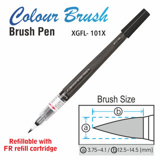 XGFL-COLOUR BRUSH PEN- BLACK(101X) (WEB)
